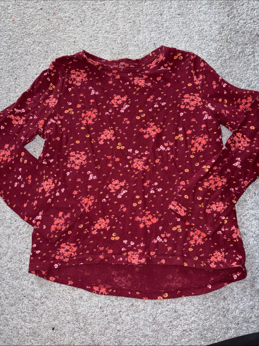 Old Navy Softest Tee Girls Floral Long Sleeve Shirt